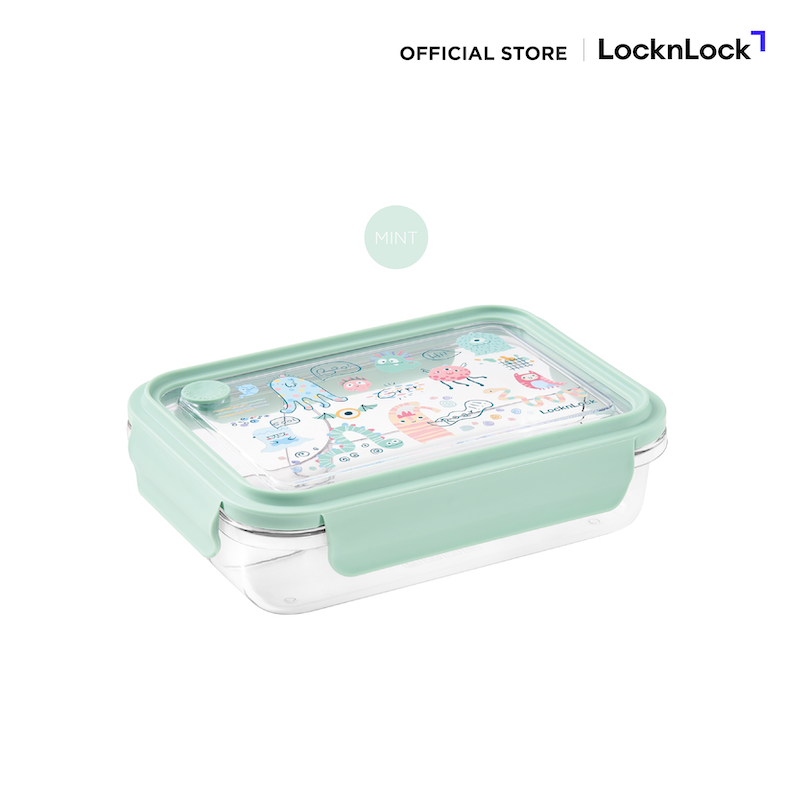LocknLock กล่องใส่อาหาร 3-DIVIDED CLEAR LUNCH BOX 1L - LCB502