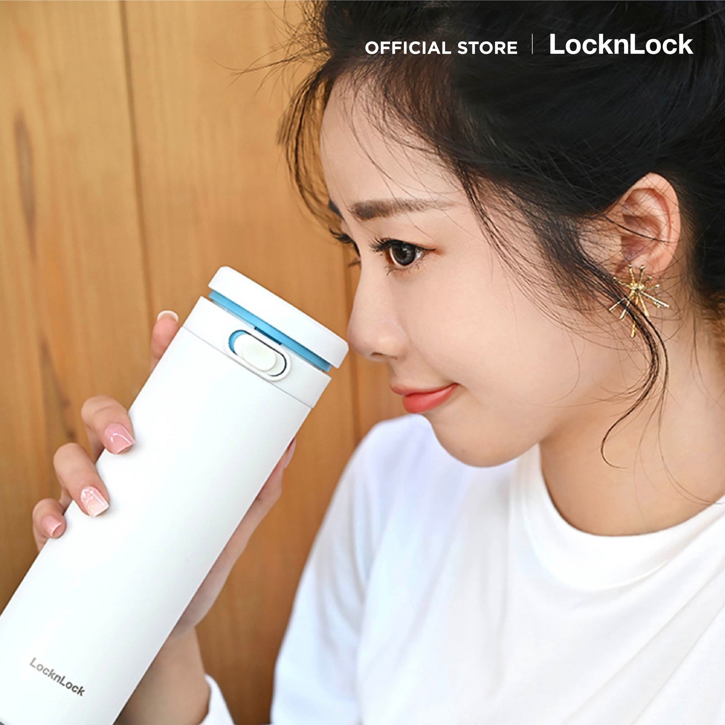 LocknLock Silhouette One Touch Tumbler 430ml. - LHC3274