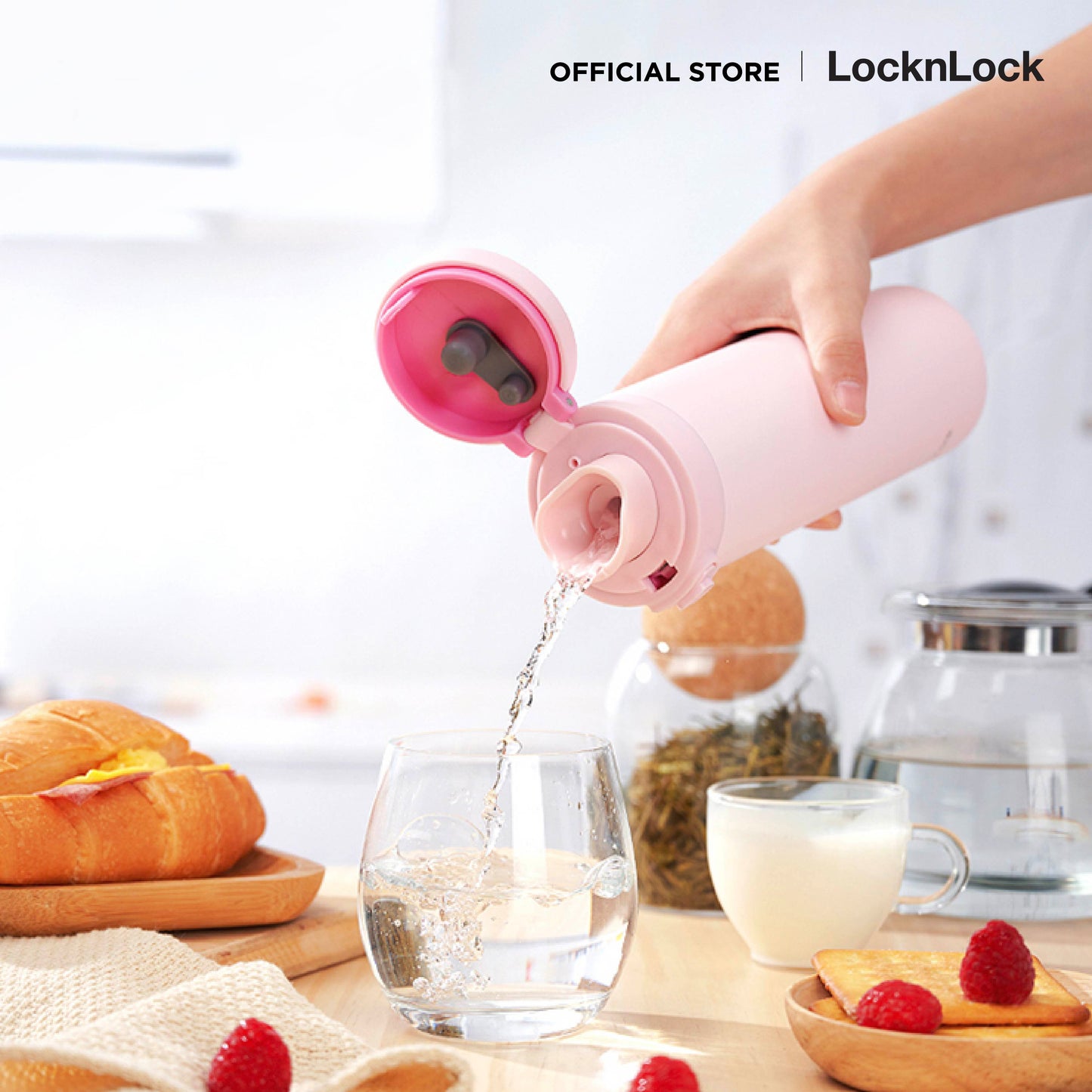 LocknLock Silhouette One Touch Tumbler 430ml. - LHC3274