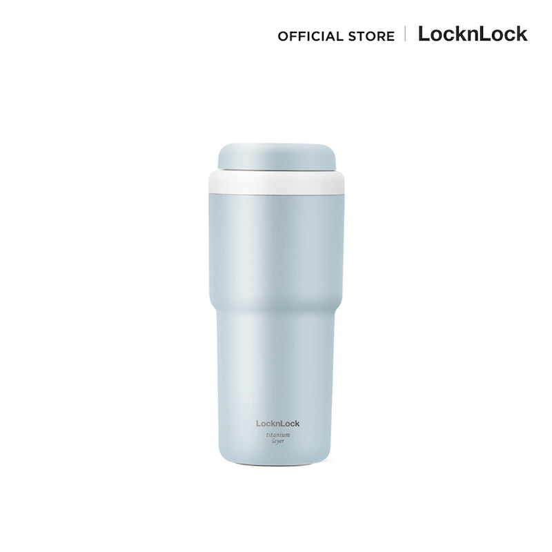 LocknLock แก้วน้ำเก็บอุณหภูมิ The First One Touch Tumbler (Titanium layer) 480 ml. - LHC3291