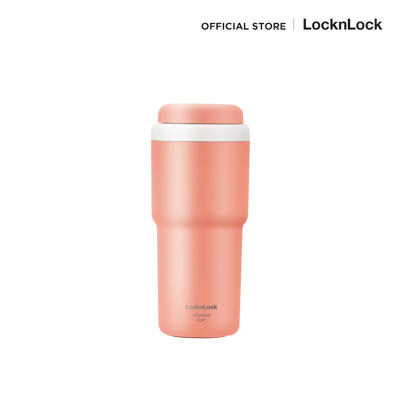 LocknLock แก้วน้ำเก็บอุณหภูมิ The First One Touch Tumbler (Titanium layer) 480 ml. - LHC3291