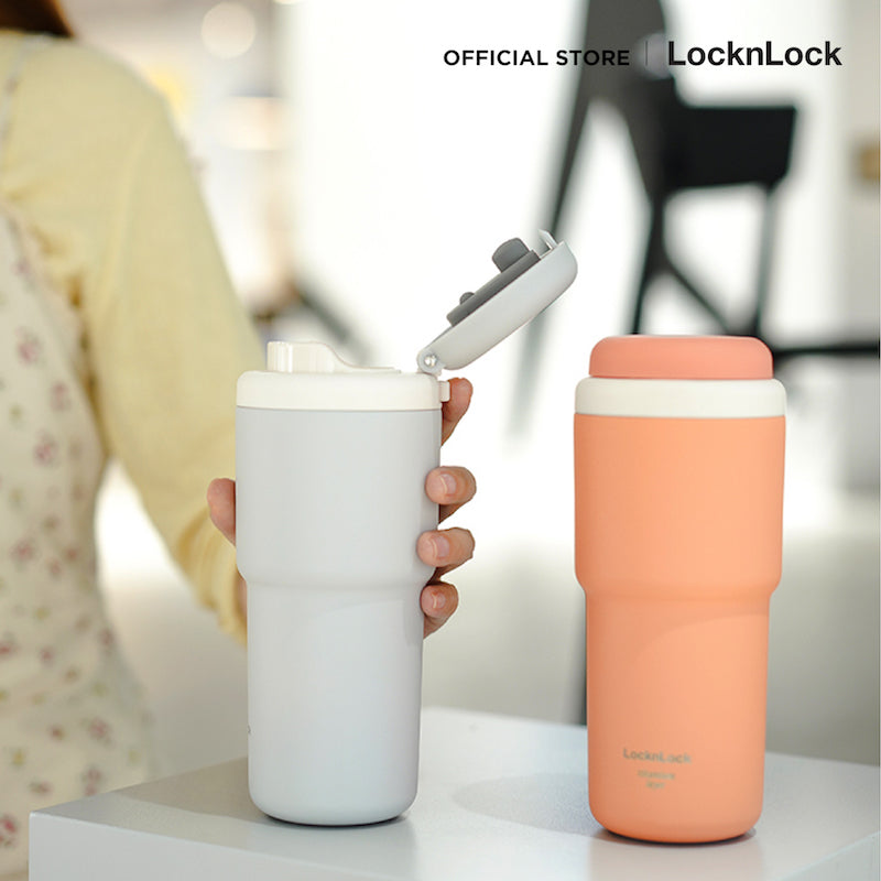 LocknLock แก้วน้ำเก็บอุณหภูมิ The First One Touch Tumbler (Titanium layer) 480 ml. - LHC3291