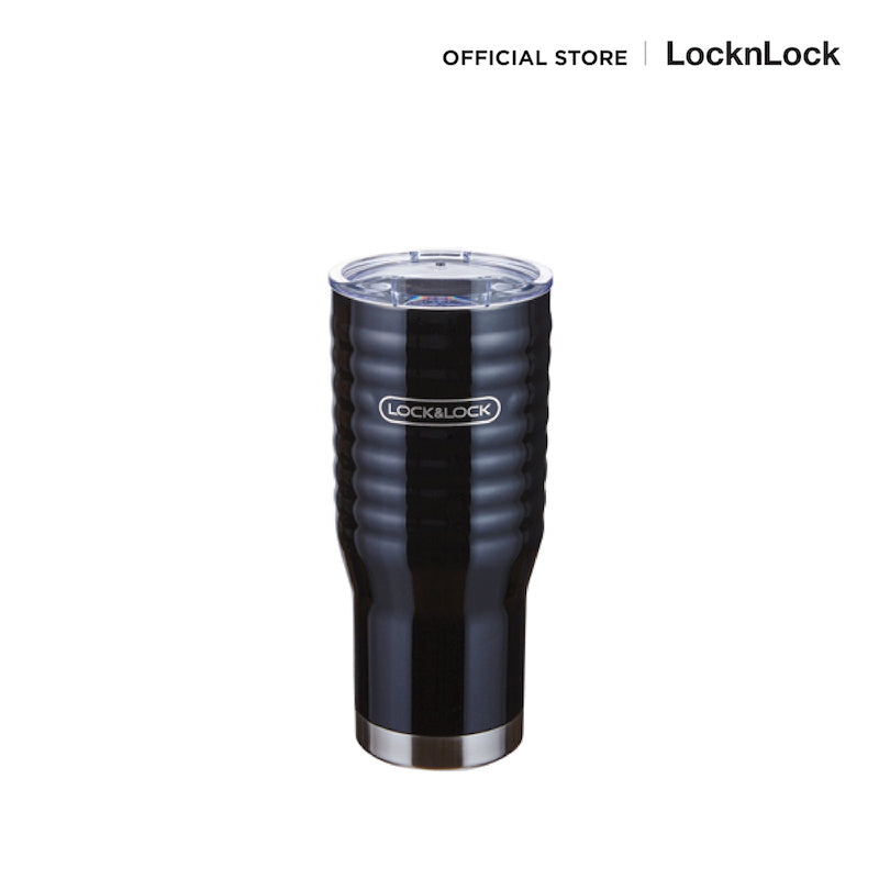 LocknLock กระบอกน้ำเก็บความร้อน-เย็น Wave Tumbler 500มล. รุ่น LHC4147BLK