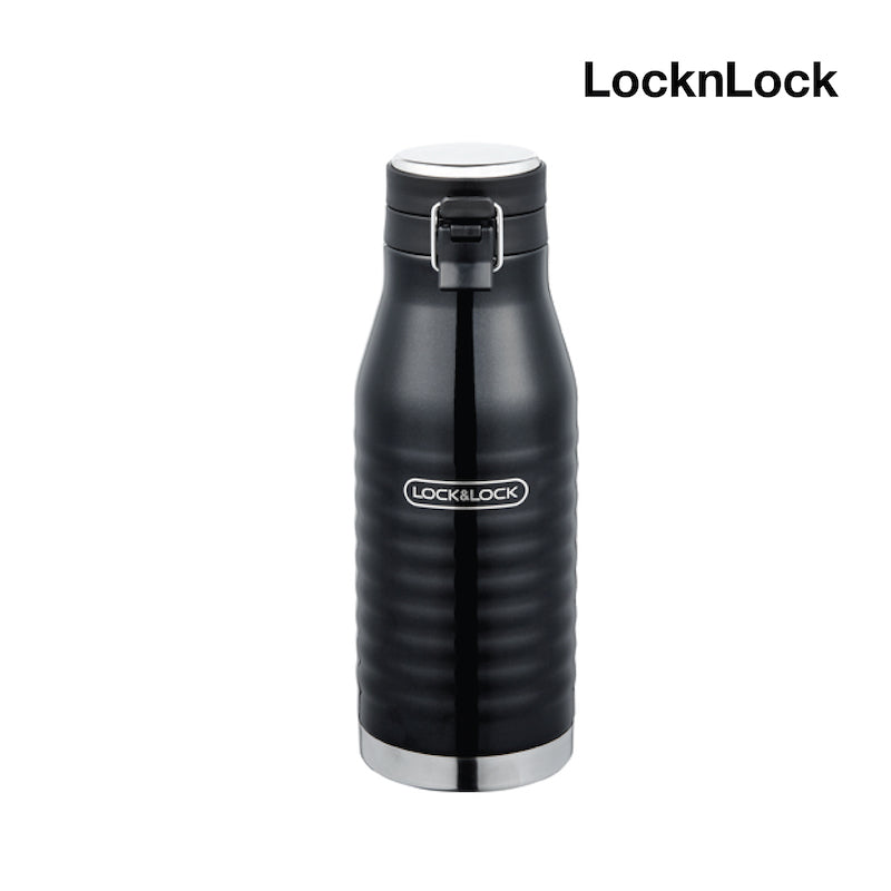LocknLock กระบอกน้ำเก็บอุณหภูมิ Wave Bottle ความจุ 600 ml. รุ่น LHC4150BLK