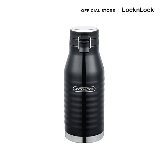 LocknLock กระบอกน้ำเก็บอุณหภูมิ Wave Bottle ความจุ 600 ml. รุ่น LHC4150BLK