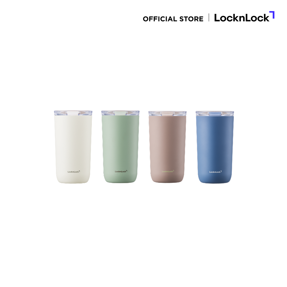 LocknLock แก้วเก็บอุณหภูมิเคลือบเซรามิก Smooth Slider Ceramic Tumbler ความจุ 490ml. รุ่น LHC4166