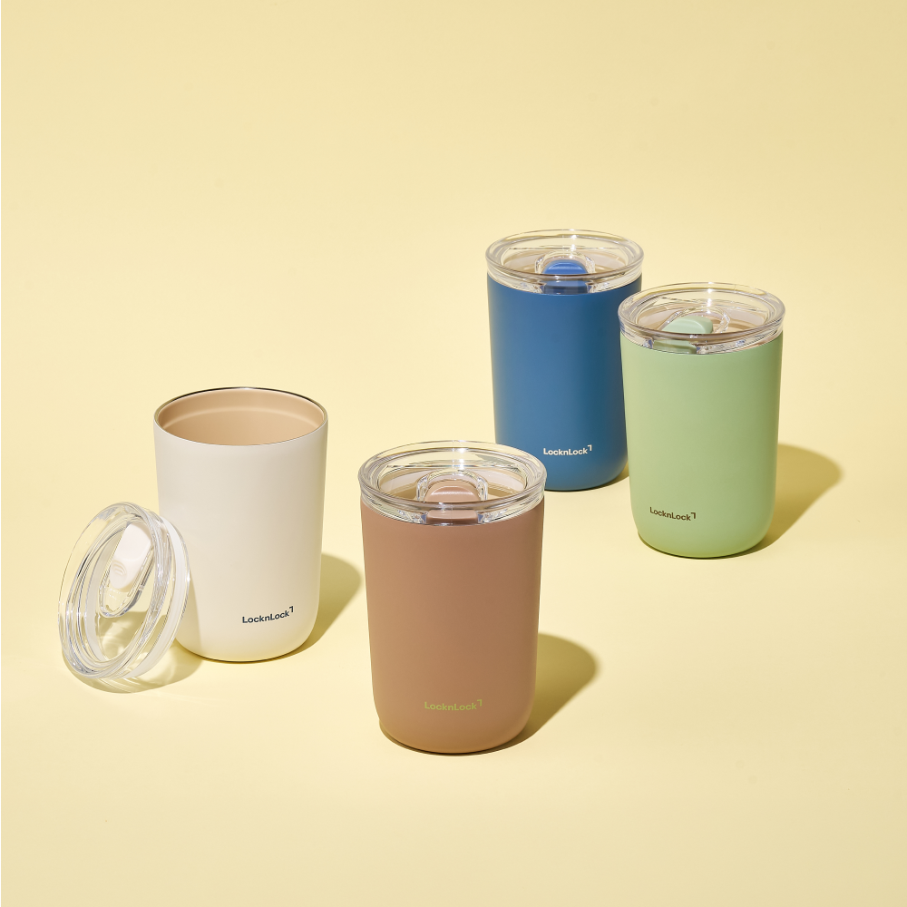 LocknLock แก้วเก็บอุณหภูมิเคลือบเซรามิก Smooth Slider Ceramic Tumbler ความจุ 380ml. รุ่น LHC4170