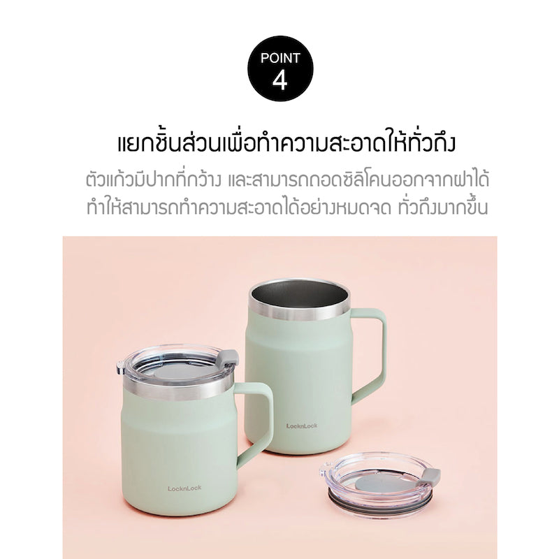 LocknLock Metro Mug 475 ml. รุ่น LHC4219 แยกส่วนได้