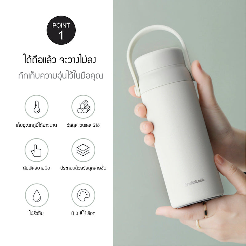 กระบอกน้ำเก็บอุณหภูมิ Wanna Be Tumbler Carry รุ่น LHC4246 detail 2