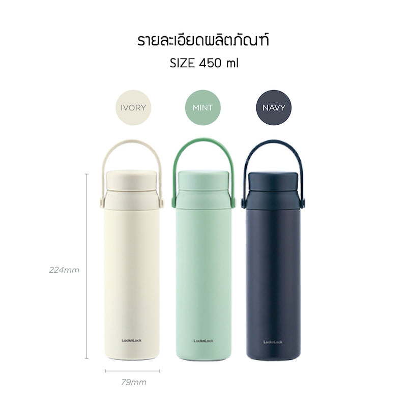 กระบอกน้ำเก็บอุณหภูมิ Wanna Be Tumbler Carry รุ่น LHC4246 ขนาด