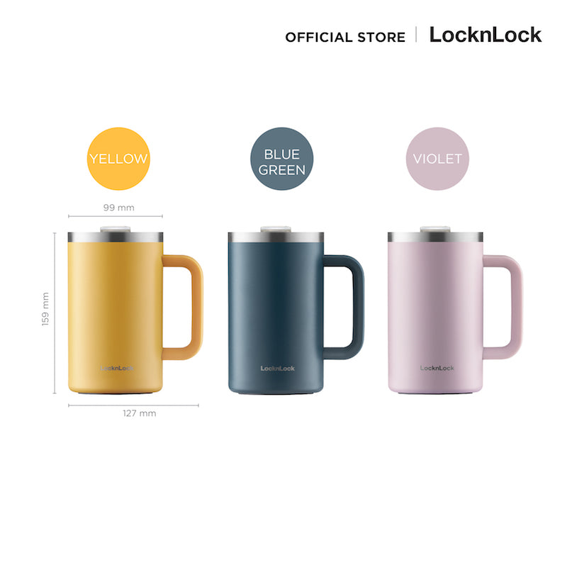 LocknLock แก้วน้ำเก็บอุณหภูมิ V Project Flat Table Mug 730 ml. - LHC4320