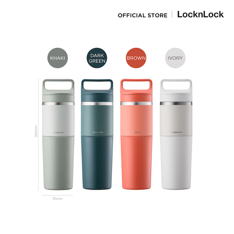 LocknLock กระบอกน้ำเก็บอุณหภูมิ SLO 2 IN 1 Handle Tumbler 1000 ml. (1 L.) - LHC4332