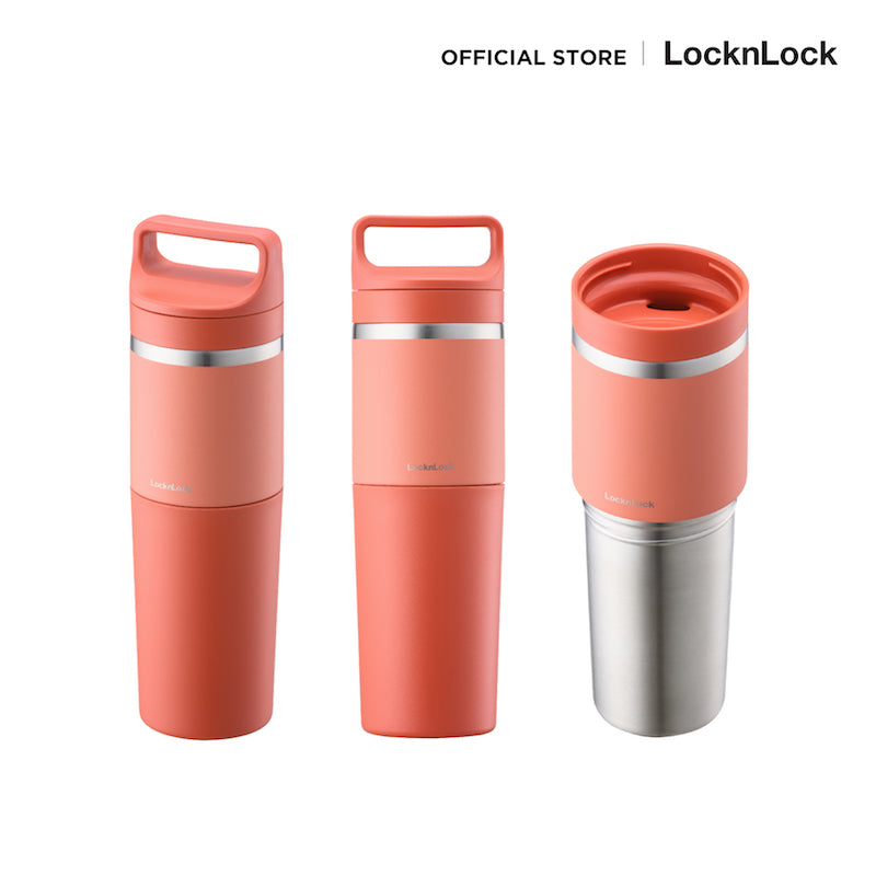 LocknLock กระบอกน้ำเก็บอุณหภูมิ SLO 2 IN 1 Handle Tumbler 1000 ml. (1 L.) - LHC4332