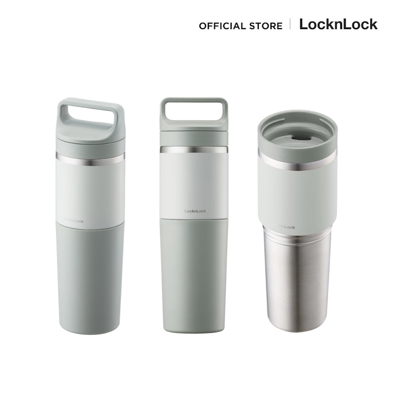 LocknLock กระบอกน้ำเก็บอุณหภูมิ SLO 2 IN 1 Handle Tumbler 1000 ml. (1 L.) - LHC4332