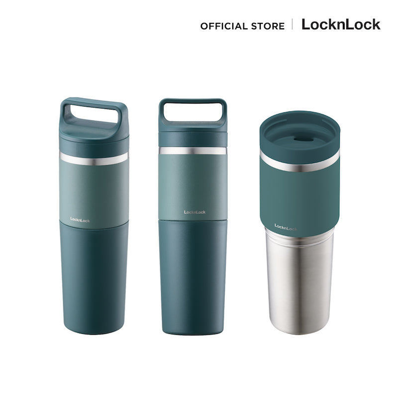 LocknLock กระบอกน้ำเก็บอุณหภูมิ SLO 2 IN 1 Handle Tumbler 1000 ml. (1 L.) - LHC4332