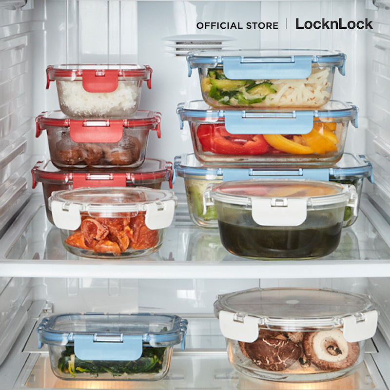 กล่องแก้วใส่อาหาร LocknLock Tritan Cap Glass Container 520 ml. - LLG236