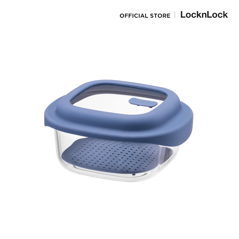 LocknLock กล่องแก้วถนอมอาหาร สไตล์น่ารัก SIMPLE COOK 1,500 ml. - LNG482NVY