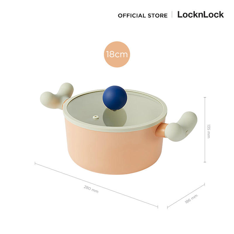LocknLock หม้ออเนกประสงค์ LocknLock Rolling Pop ขนาด 18 cm. - LOP1182IH