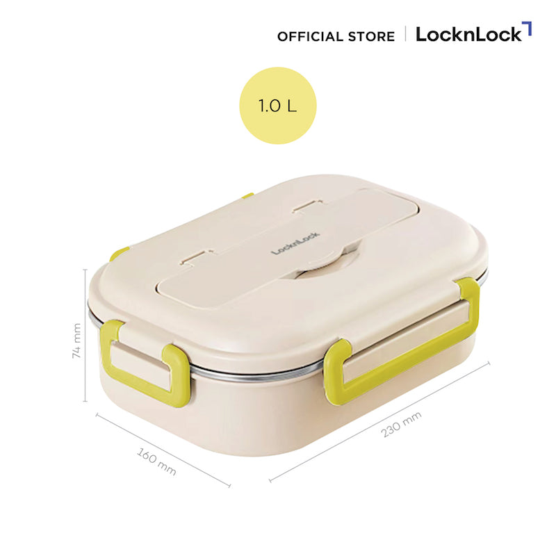 LocknLock กล่องใส่อาหารกลางวัน 3 ช่อง Compartment Lunch Box ความจุ 1000ml. รุ่น LST712