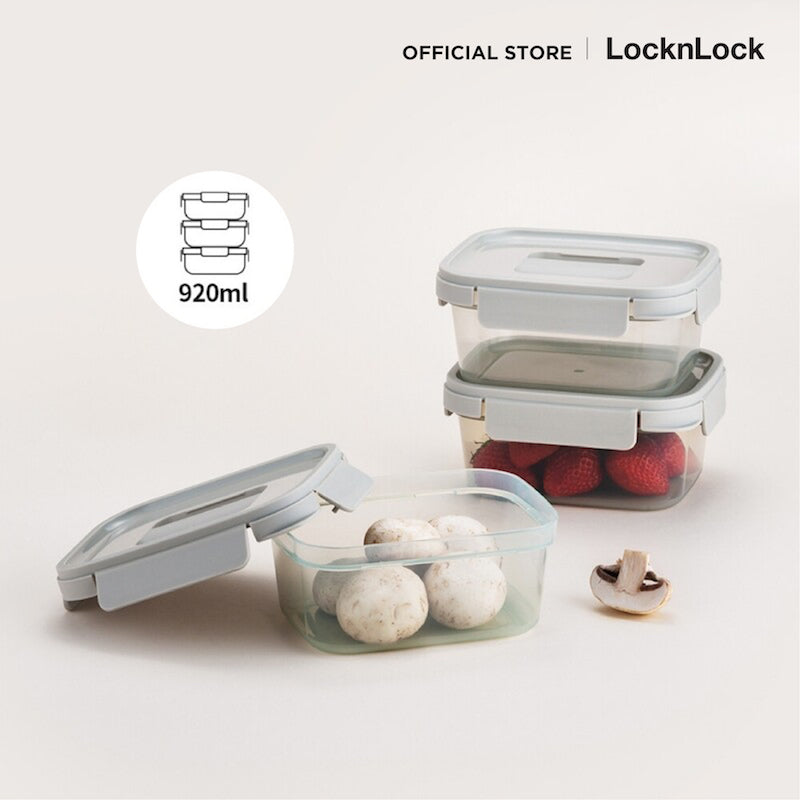 LocknLock เซตกล่องถนอมอาหาร Chak Chak Container 920 ml. 3 ชิ้น - LTN330S3