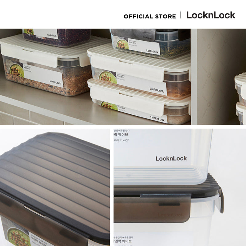 กล่องถนอมอาหาร LocknLock WAVE จัดวางจริง