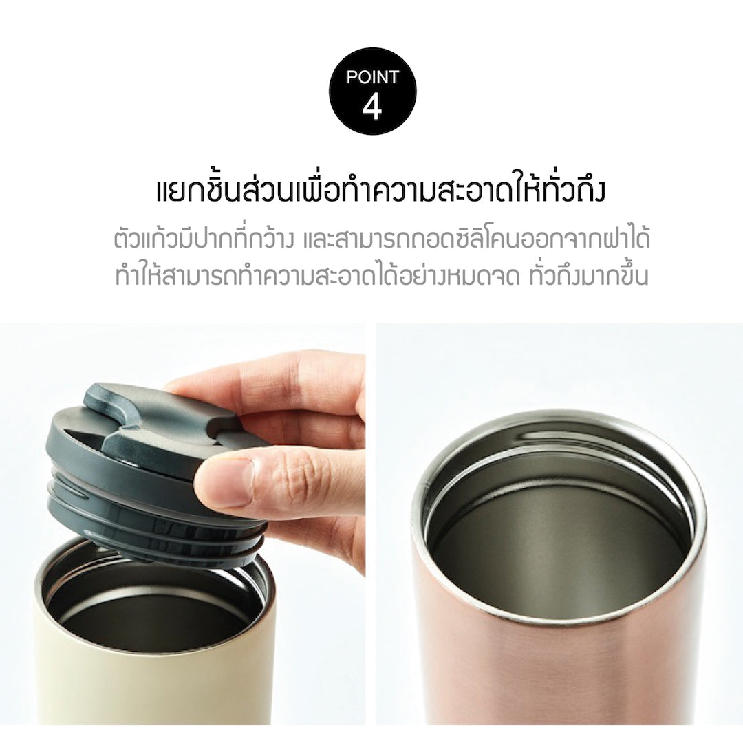 กระบอกน้ำเก็บอุณหภูมิ Two Tone Lip Tumbler 450 ml. รุ่น LHC4164 แยกส่วน