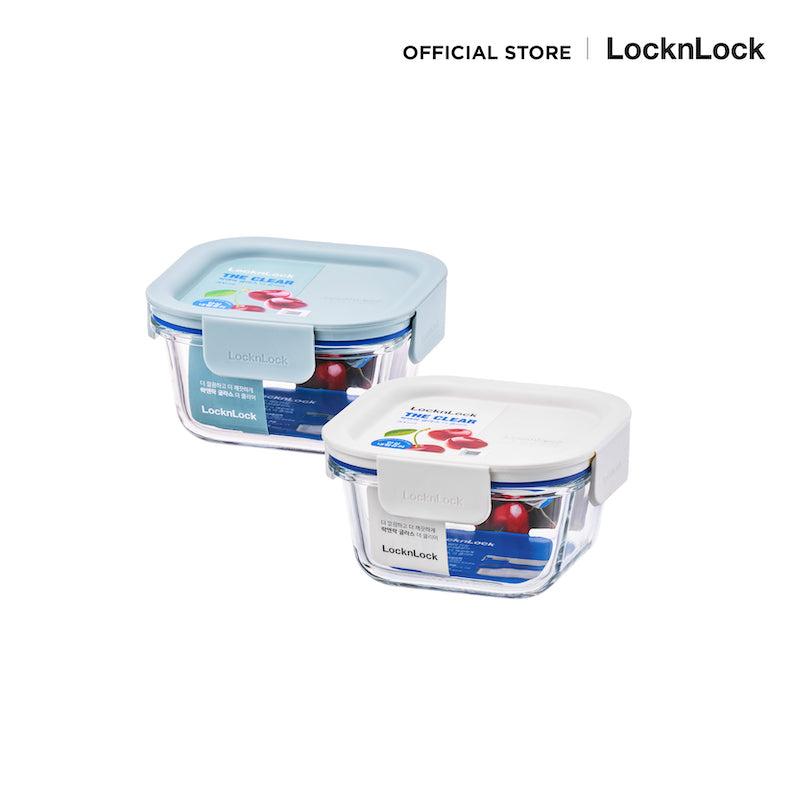 LocknLock กล่องถนอมอาหาร The Clear Square Container ความจุ 300 ml. - LNG205MIT