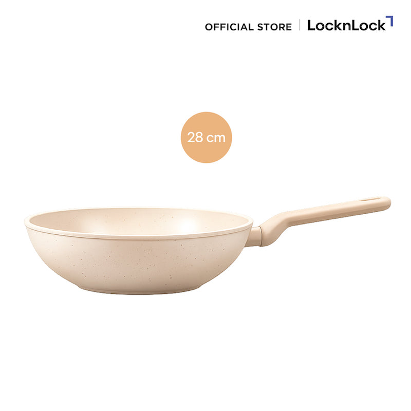 LocknLock กระทะเคลือบเซรามิกลายหินอ่อน รุ่น Marble Ceramic IH Cookware