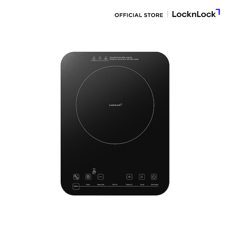 LocknLock เตาแม่เหล็กไฟฟ้า ระบบสัมผัส Easy Clean Induction Cooker รุ่น EJI352BLK