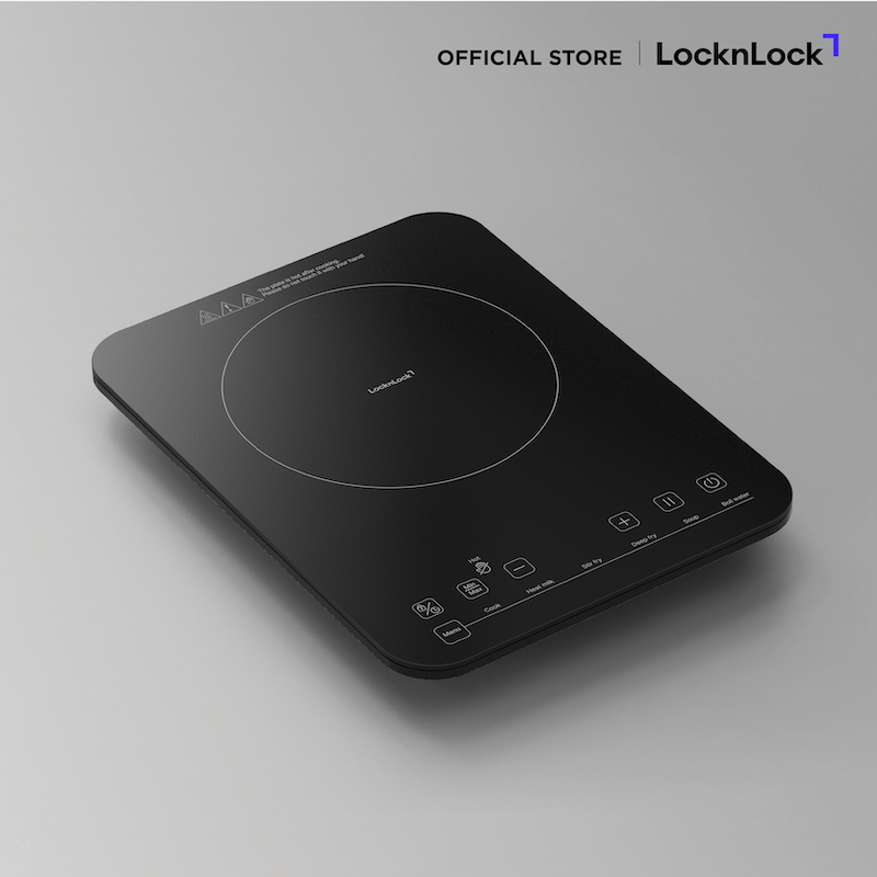 LocknLock เตาแม่เหล็กไฟฟ้า ระบบสัมผัส Easy Clean Induction Cooker รุ่น EJI352BLK