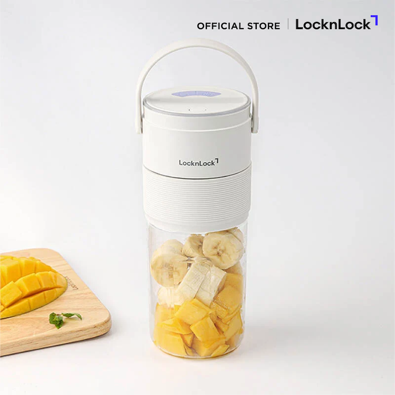 LocknLock เครื่องปั่นน้ำผลไม้แบบพกพา Vacum Portable Blender ความจุ 430 ml. รุ่น EJJ346IVY