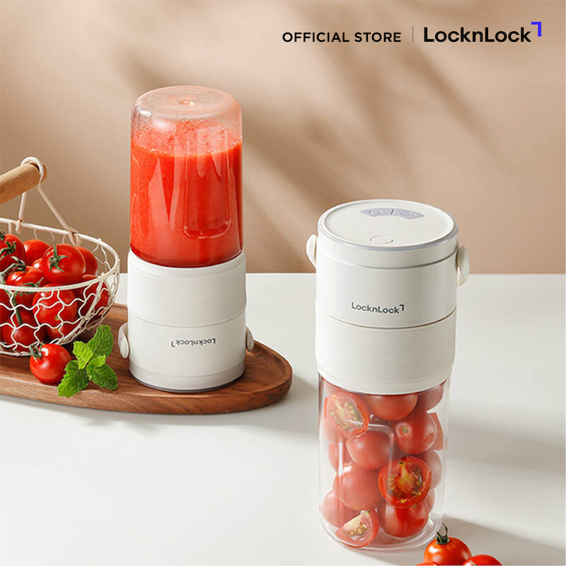 LocknLock เครื่องปั่นน้ำผลไม้แบบพกพา Vacum Portable Blender ความจุ 430 ml. รุ่น EJJ346IVY