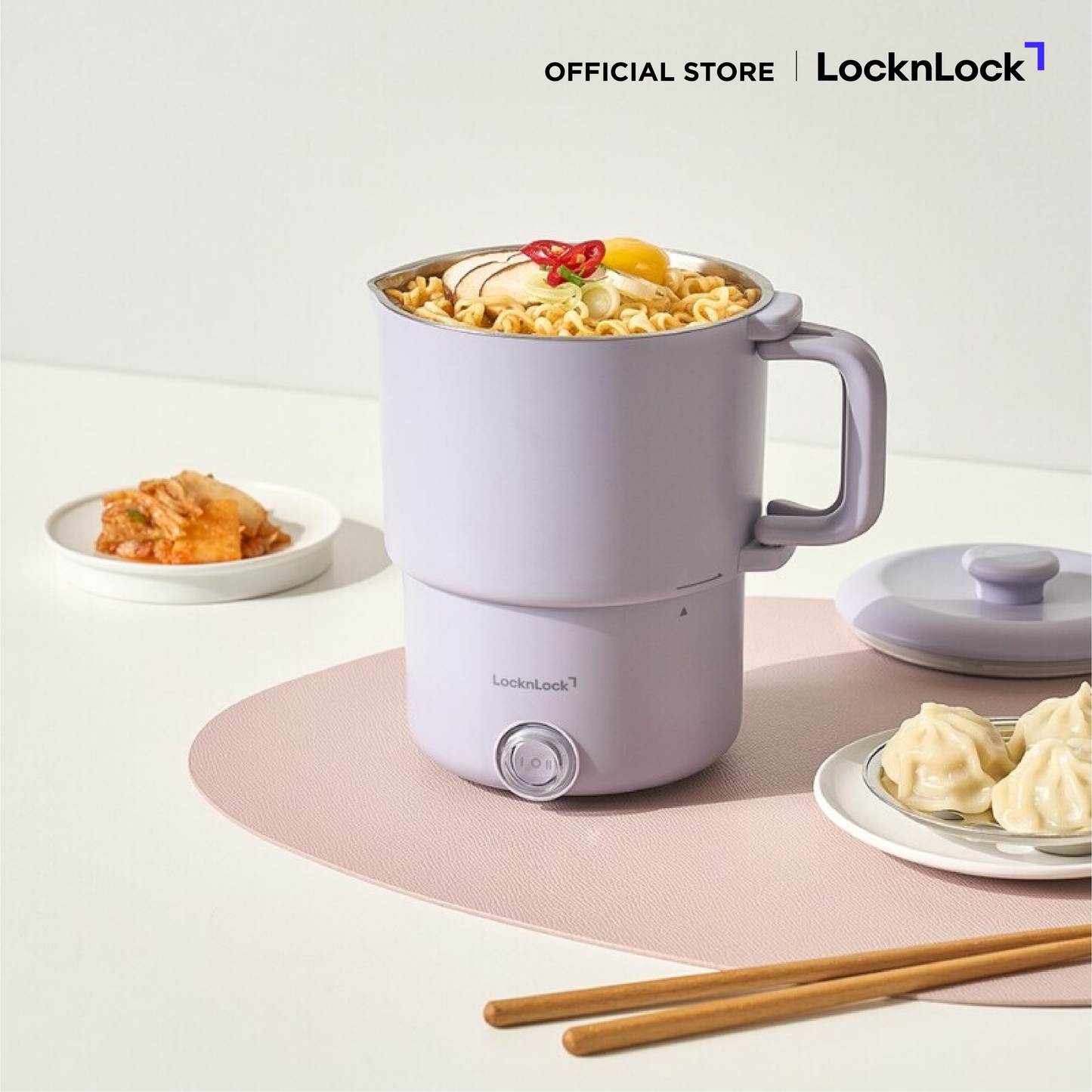 LocknLock หม้ออเนกประสงค์ All-Stainless Foldable Multi-Cooker Essentail 0.8L รุ่น EJK813PUP