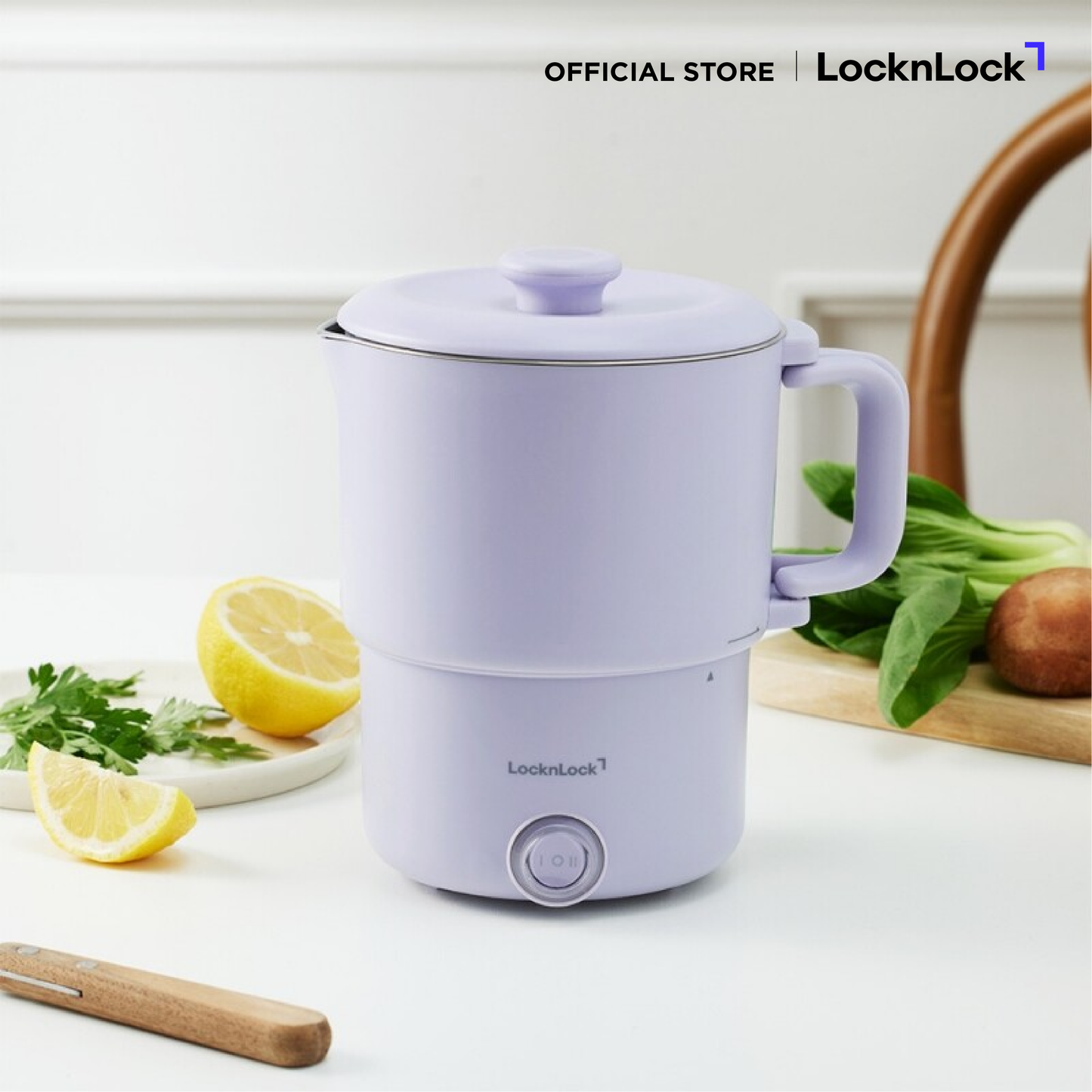LocknLock หม้ออเนกประสงค์ All-Stainless Foldable Multi-Cooker Essentail 0.8L รุ่น EJK813PUP