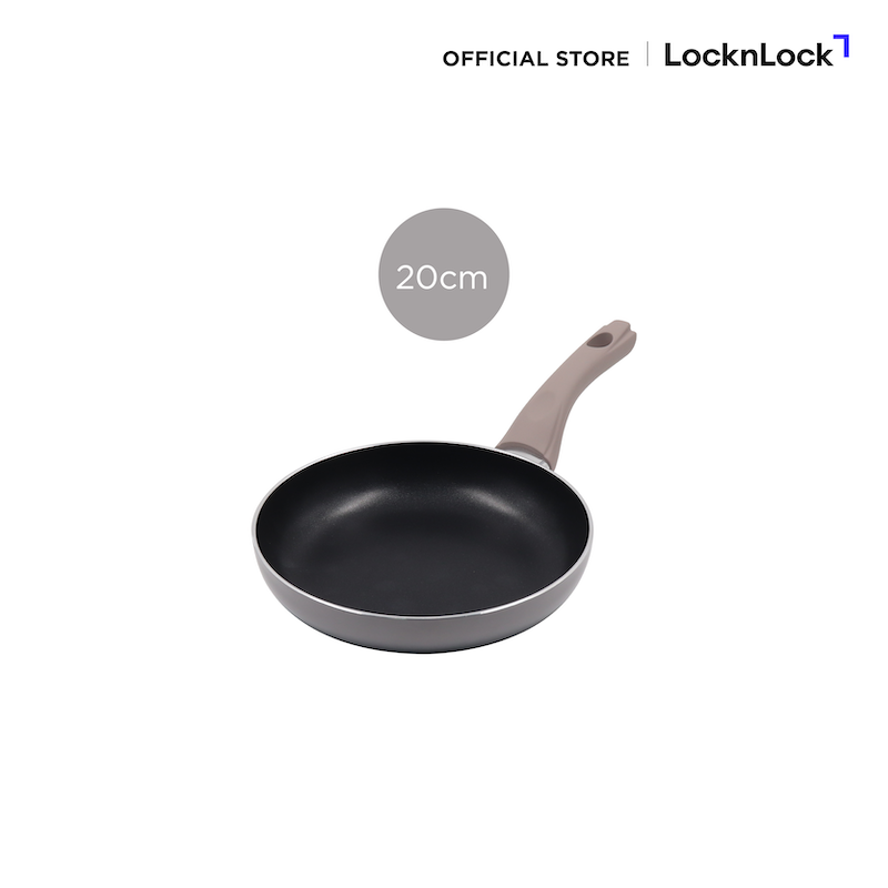 LocknLock กระทะก้นแบนเคลือบอะลูมิเนียม Grano IH Cookware ขนาด 20 cm. รุ่น CAF2072IH