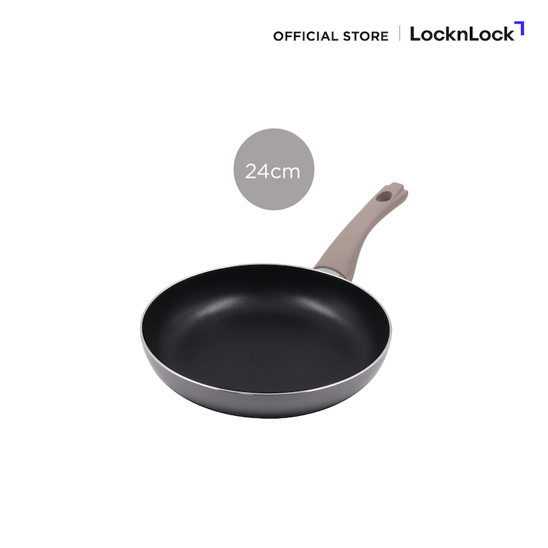 LocknLock กระทะก้นแบนเคลือบอะลูมิเนียม Grano IH Cookware ขนาด 24 cm. รุ่น CAF2472IH