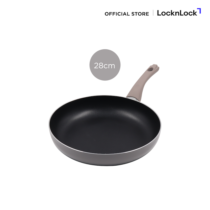 LocknLock กระทะก้นแบนเคลือบอะลูมิเนียม Grano IH Cookware ขนาด 28 cm. รุ่น CAF2872IH