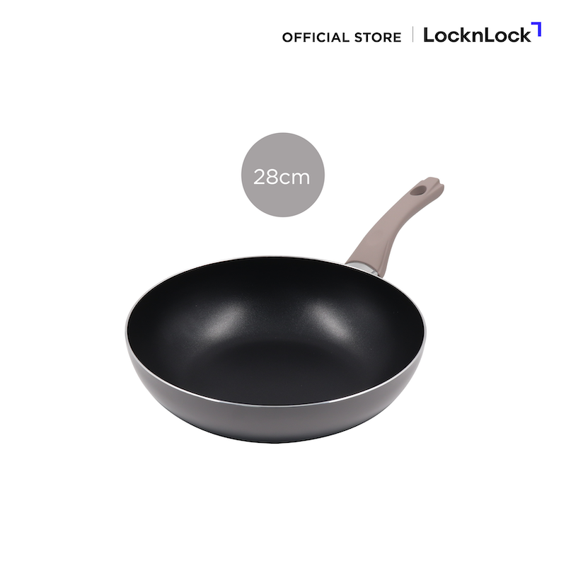 LocknLock กระทะก้นลึกเคลือบอะลูมิเนียม Grano IH Cookware ขนาด 28 cm. รุ่น CAW2872IH