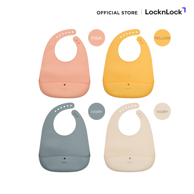 LocknLock ซิลิโคนกันเปื้อนสำหรับเด็ก Little LUV Silicone feeding BIB - LBB430