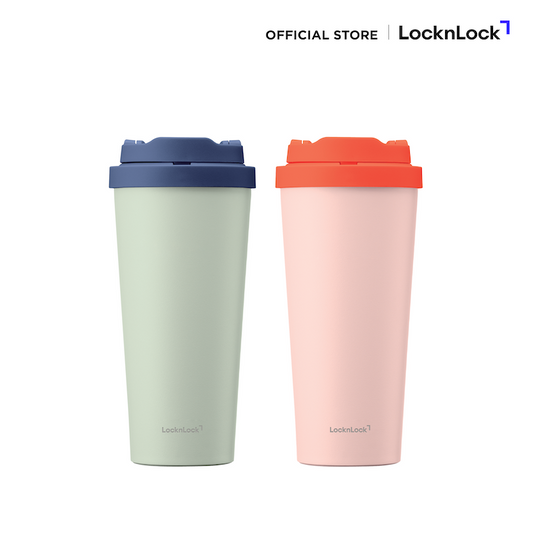 [จำหน่ายเฉพาะทางออนไลน์เท่านั้น!!] LocknLock แก้วน้ำเก็บอุณหภูมิ Energetic One Touch Tumbler ความจุ 550 ml. รุ่น LHC3249