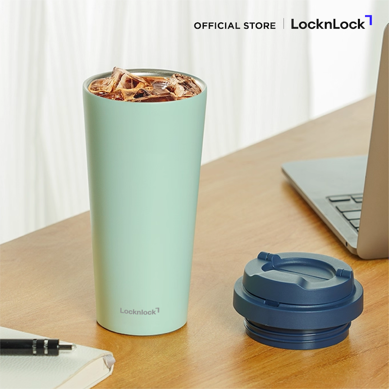 [จำหน่ายเฉพาะทางออนไลน์เท่านั้น!!] LocknLock แก้วน้ำเก็บอุณหภูมิ Energetic One Touch Tumbler ความจุ 550 ml. รุ่น LHC3249