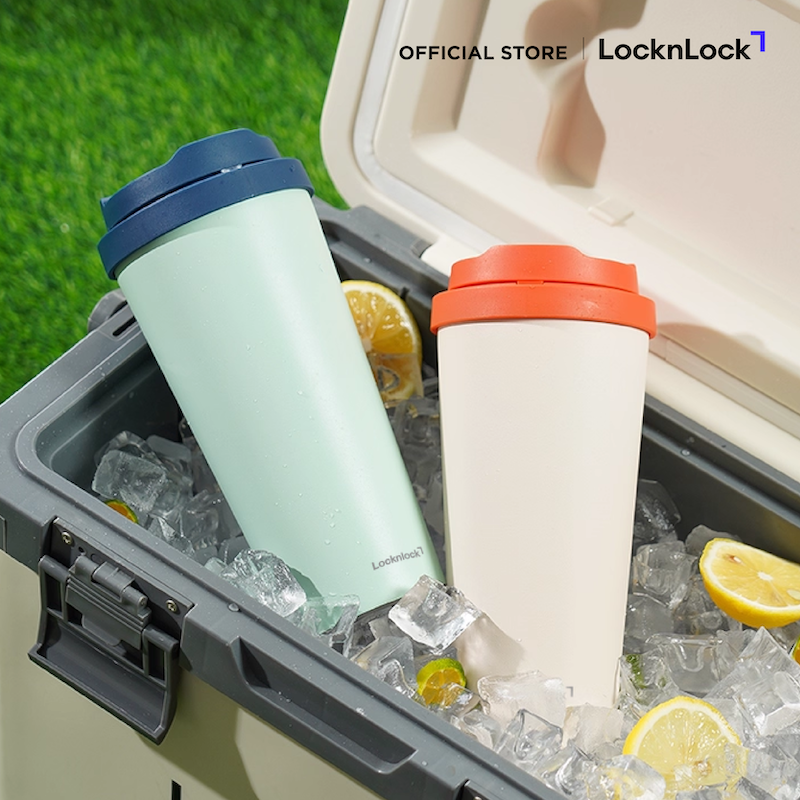 [จำหน่ายเฉพาะทางออนไลน์เท่านั้น!!] LocknLock แก้วน้ำเก็บอุณหภูมิ Energetic One Touch Tumbler ความจุ 550 ml. รุ่น LHC3249