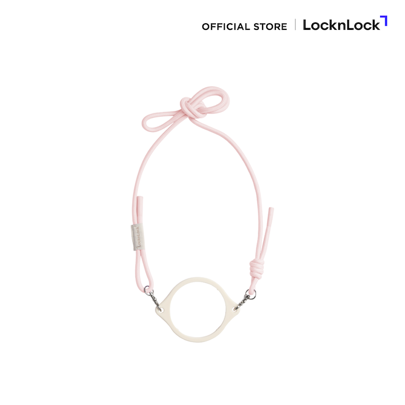 LocknLock ปลอกแก้วซิลิโคนพร้อมสายสะพาย Drink Holder รุ่น LHC4341SRPIK