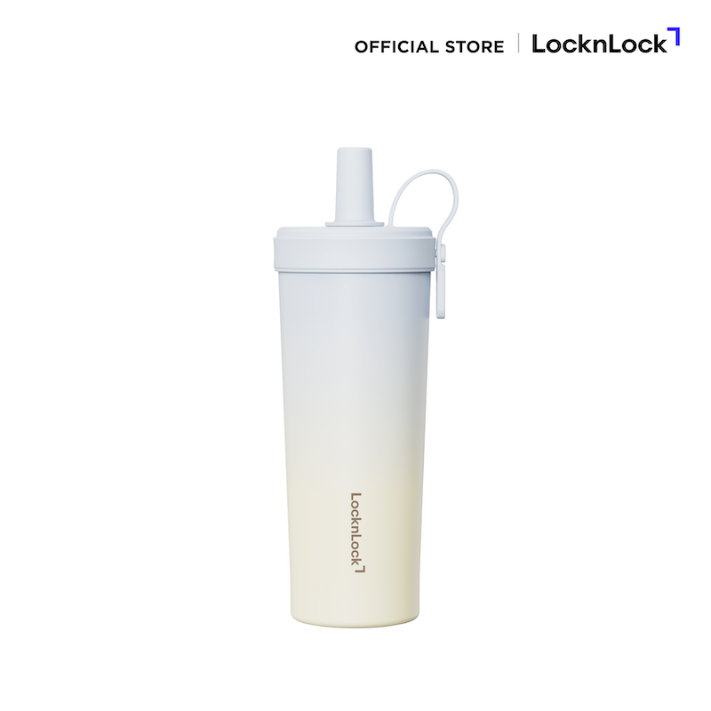 LocknLock แก้วชานมเคลือบเซรามิกเก็บอุณหภูมิ Ceramic Milk Tea Tumbler ความจุ 720ml. รุ่น LHC4369