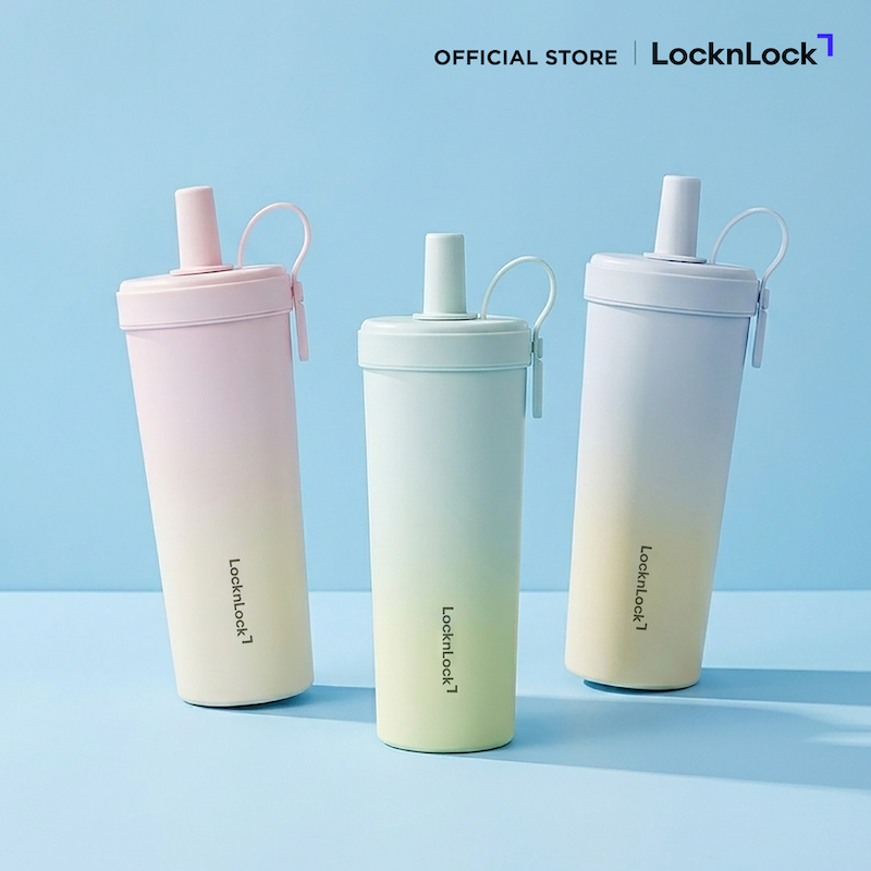 LocknLock แก้วชานมเคลือบเซรามิกเก็บอุณหภูมิ Ceramic Milk Tea Tumbler ความจุ 720ml. รุ่น LHC4369