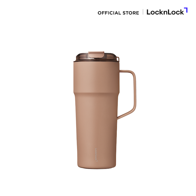 LocknLock แก้วเก็บอุณหภูมิเคลือบเซรามิก Metro Cafe' Handle Tumbler ความจุ 750 ml. รุ่น LHC4418