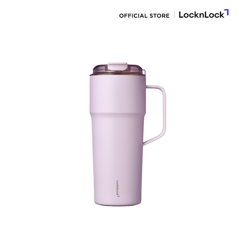 LocknLock แก้วเก็บอุณหภูมิเคลือบเซรามิก Metro Cafe' Handle Tumbler ความจุ 750 ml. รุ่น LHC4418