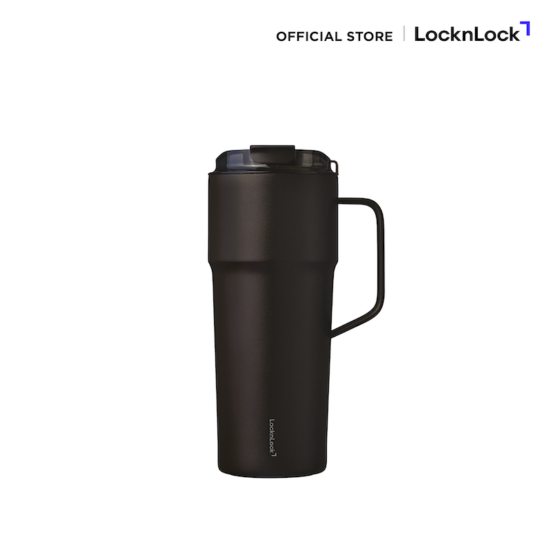 LocknLock แก้วเก็บอุณหภูมิเคลือบเซรามิก Metro Cafe' Handle Tumbler ความจุ 750 ml. รุ่น LHC4418