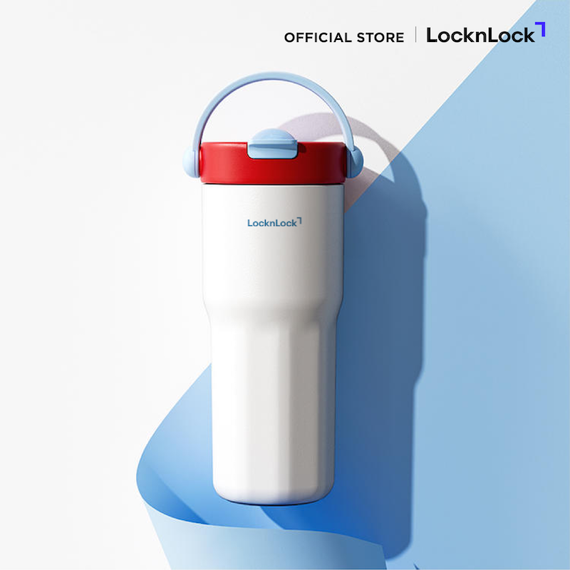 LocknLock แก้วน้ำเก็บอุณหภูมิเคลือบเซรามิก Everyday Handle Tumbler ความจุ 670ml. รุ่น LHC4421