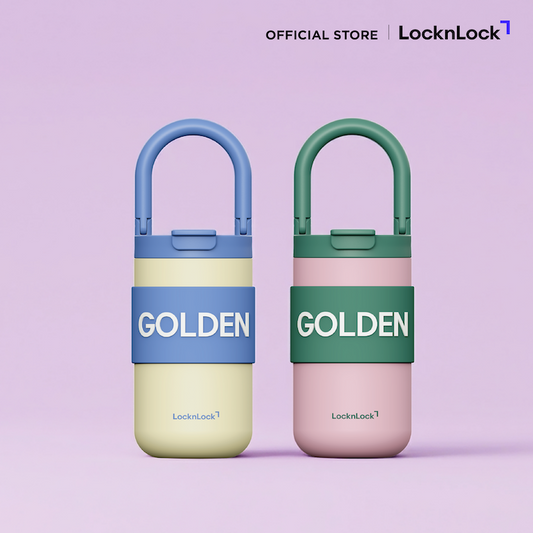 LocknLock แก้วเก็บอุณหภูมิ Fold Grip Tumbler ความจุ 420ml. รุ่น LHC4435